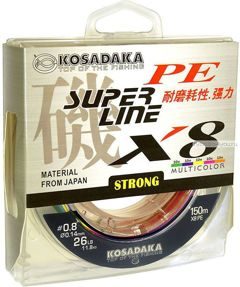 Плетеная леска Kosadaka "SUPER LINE PE X8" 0,12 темно-зеленая